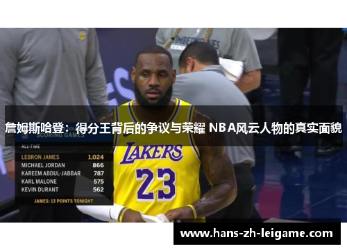 詹姆斯哈登：得分王背后的争议与荣耀 NBA风云人物的真实面貌
